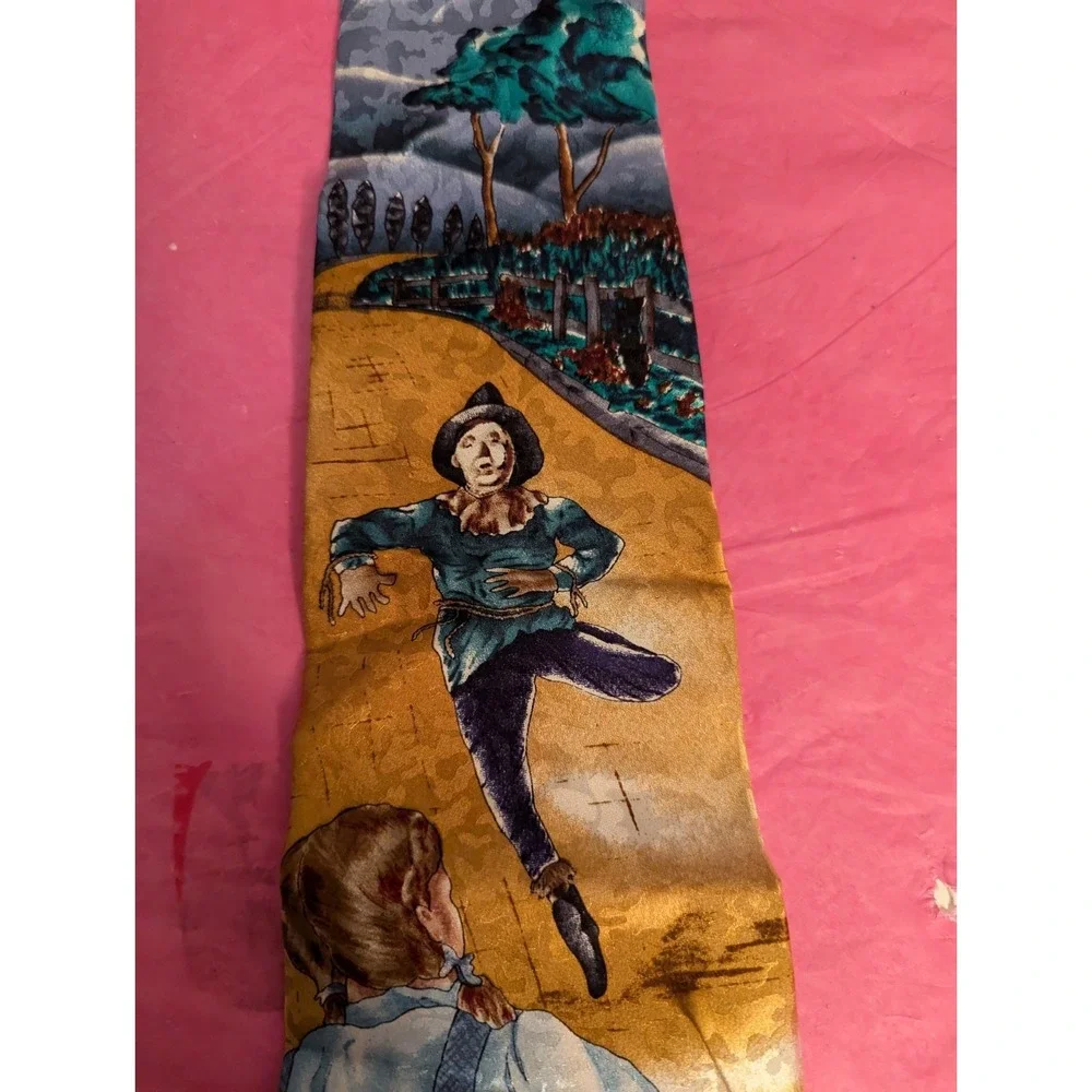 Vintage Wizard of Oz American Film Classics silk multicolor‎ mens necktie USA